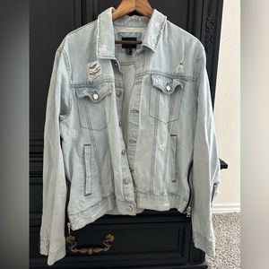 Men’s forever 21 light wash jean jacket